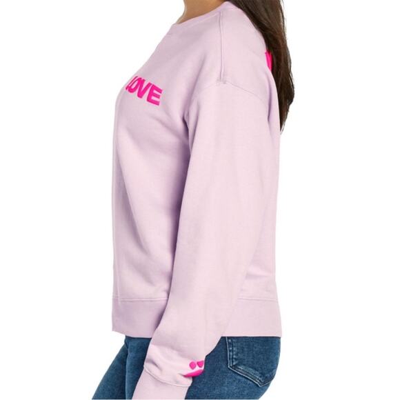 NWT Wildfox Crewneck Dogs Love Me Sweatshirt Pink Size L - Picture 4 of 9